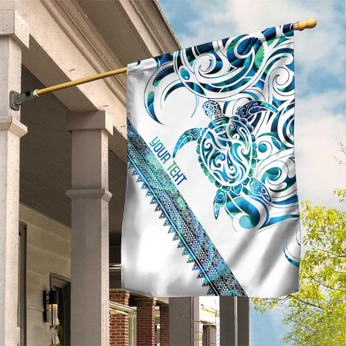 Kahui Whetu Paua shell Kowhaiwhai Taniko Personalised Garden Flag Turtle Tattoo Maori Tribal Style