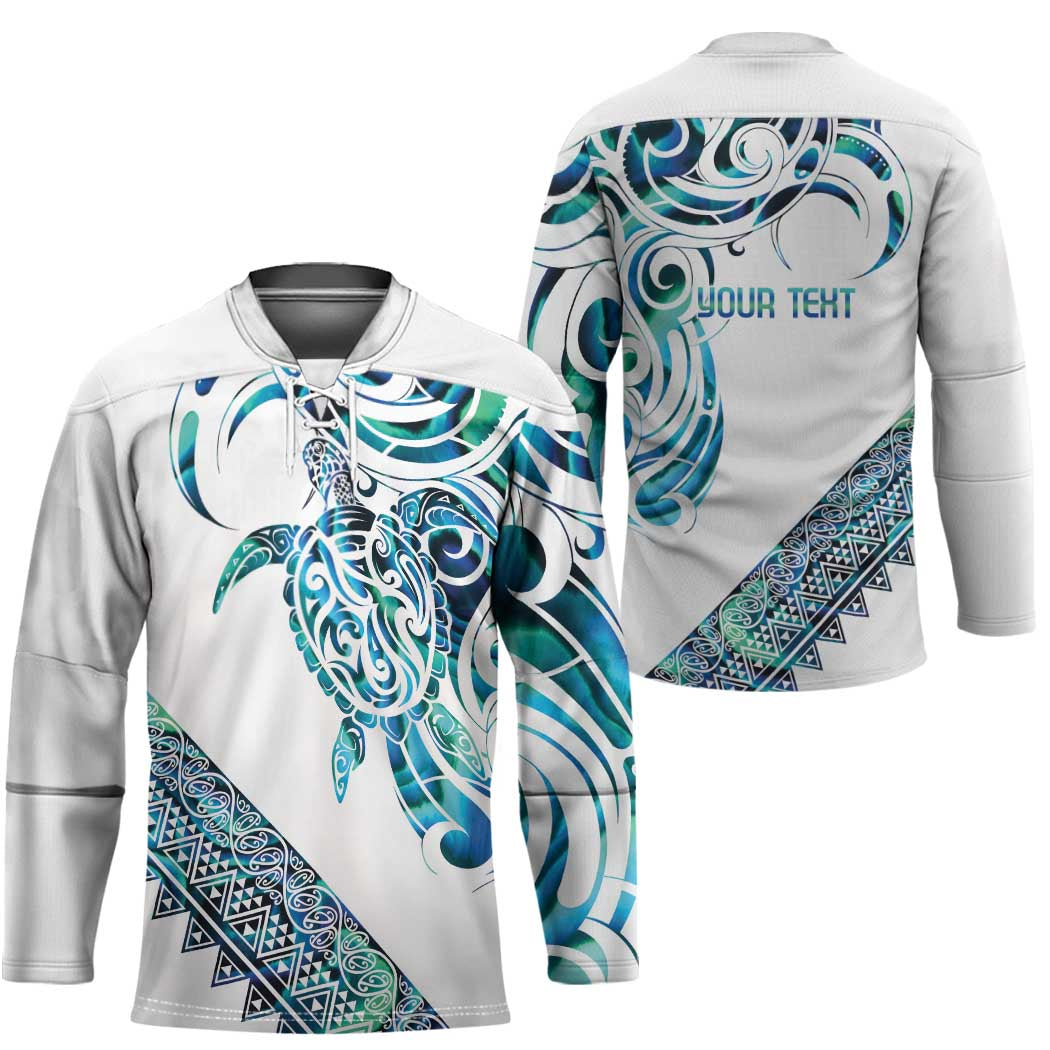 Kahui Whetu Paua shell Kowhaiwhai Taniko Personalised Hockey Jersey Turtle Tattoo Maori Tribal Style