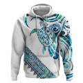 Kahui Whetu Paua shell Kowhaiwhai Taniko Personalised Hoodie Turtle Tattoo Maori Tribal Style