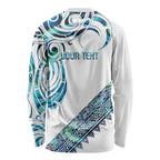 Kahui Whetu Paua shell Kowhaiwhai Taniko Personalised Long Sleeve Shirt Turtle Tattoo Maori Tribal Style