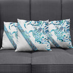 Kahui Whetu Paua shell Kowhaiwhai Taniko Personalised Pillow Cover Turtle Tattoo Maori Tribal Style