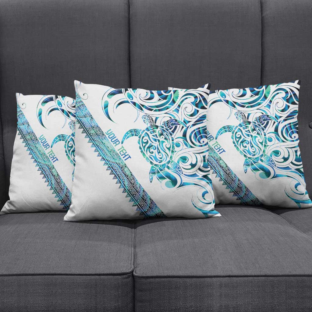 Kahui Whetu Paua shell Kowhaiwhai Taniko Personalised Pillow Cover Turtle Tattoo Maori Tribal Style