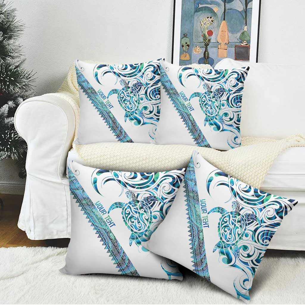 Kahui Whetu Paua shell Kowhaiwhai Taniko Personalised Pillow Cover Turtle Tattoo Maori Tribal Style