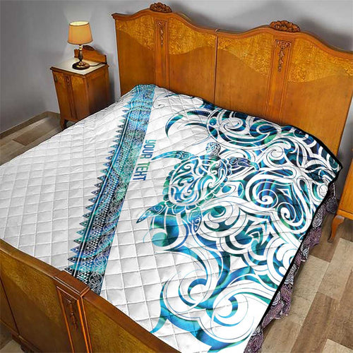 Kahui Whetu Paua shell Kowhaiwhai Taniko Personalised Quilt Turtle Tattoo Maori Tribal Style