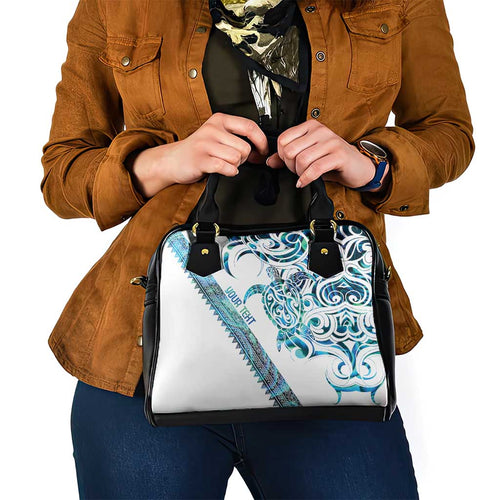 Kahui Whetu Paua shell Kowhaiwhai Taniko Personalised Shoulder Handbag Turtle Tattoo Maori Tribal Style