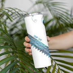 Kahui Whetu Paua shell Kowhaiwhai Taniko Personalised Skinny Tumbler Turtle Tattoo Maori Tribal Style