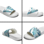 Kahui Whetu Paua shell Kowhaiwhai Taniko Personalised Slide Sandals Turtle Tattoo Maori Tribal Style