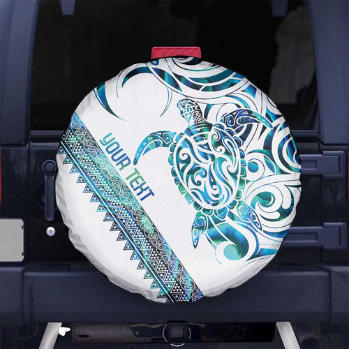 Kahui Whetu Paua shell Kowhaiwhai Taniko Personalised Spare Tire Cover Turtle Tattoo Maori Tribal Style