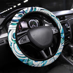 Kahui Whetu Paua shell Kowhaiwhai Taniko Steering Wheel Cover Turtle Tattoo Maori Tribal Style