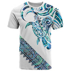 Kahui Whetu Paua shell Kowhaiwhai Taniko Personalised T Shirt Turtle Tattoo Maori Tribal Style