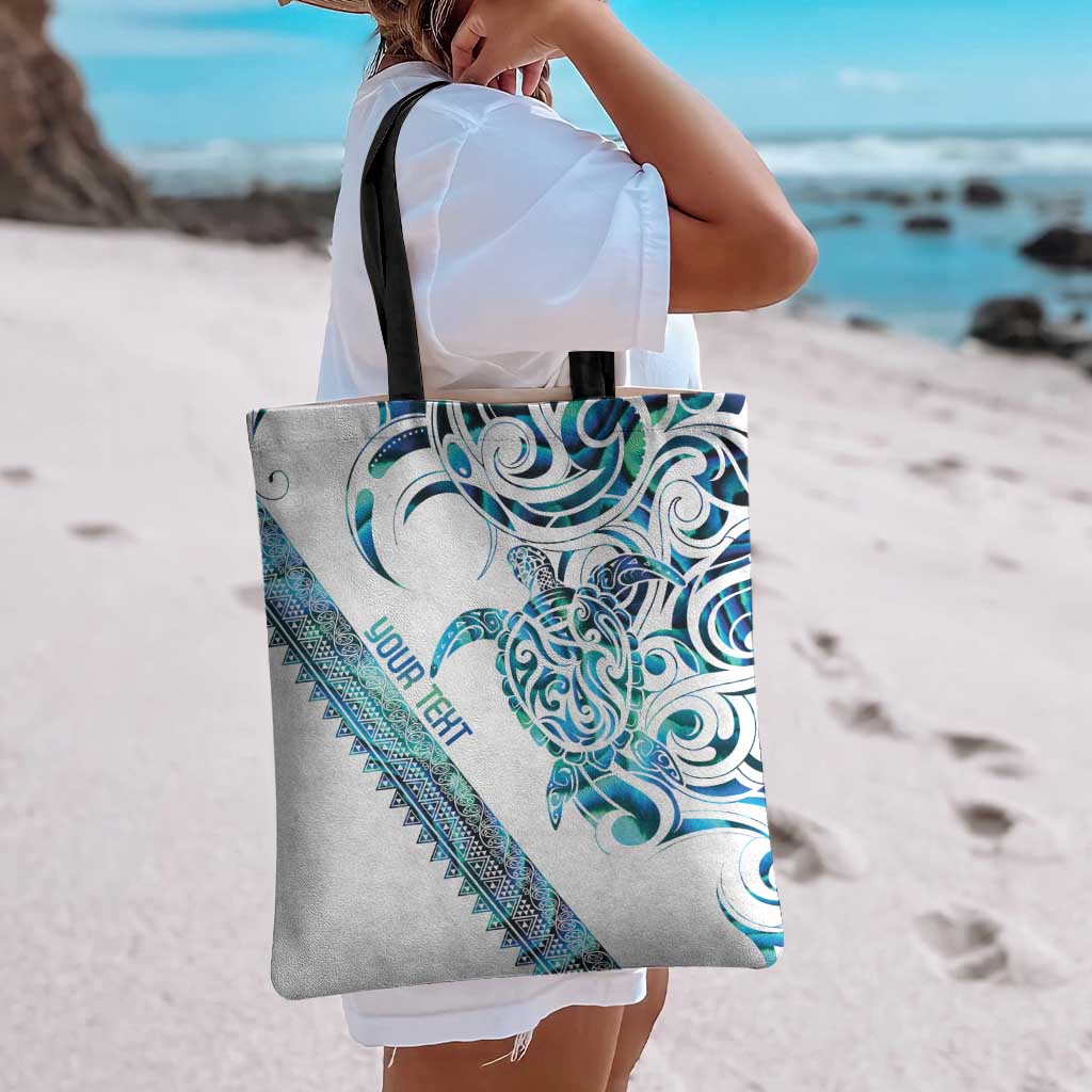 Kahui Whetu Paua shell Kowhaiwhai Taniko Personalised Tote Bag Turtle Tattoo Maori Tribal Style