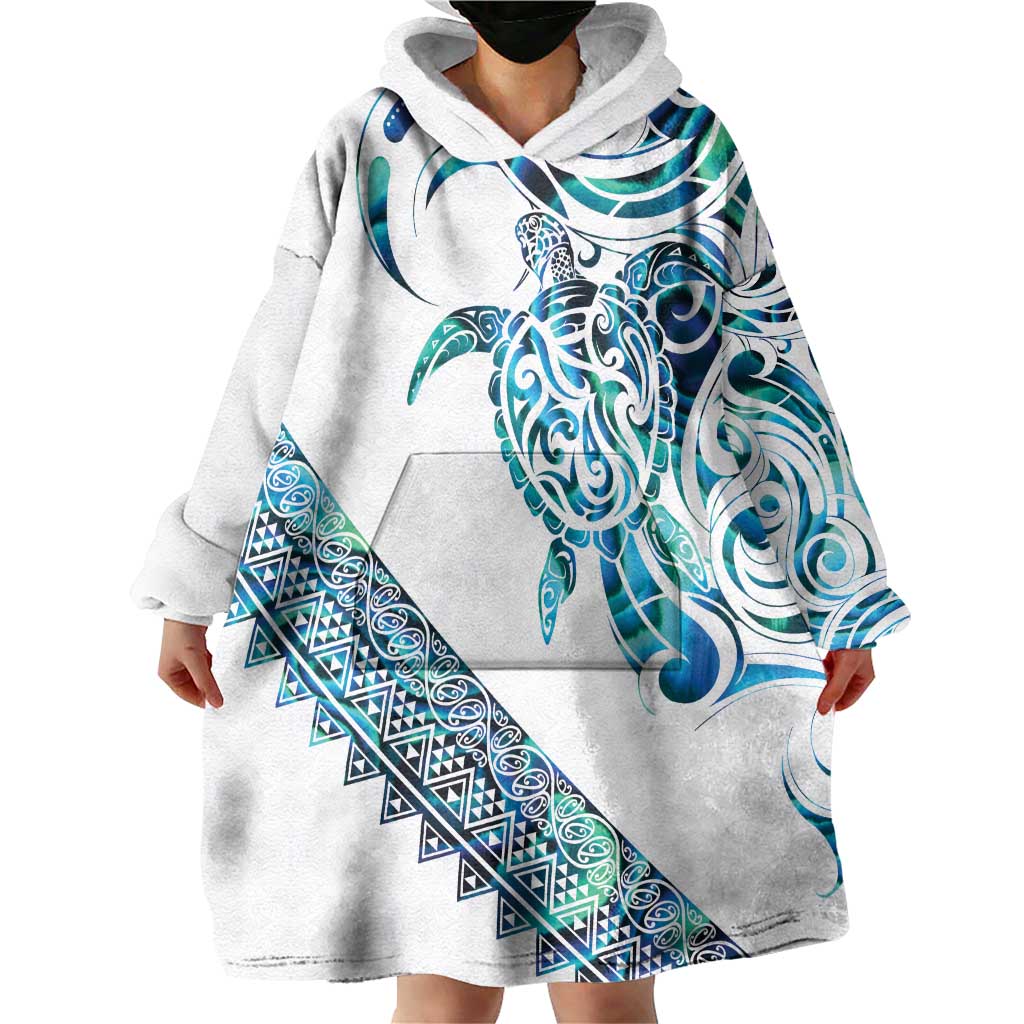Kahui Whetu Paua shell Kowhaiwhai Taniko Personalised Wearable Blanket Hoodie Turtle Tattoo Maori Tribal Style