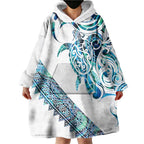 Kahui Whetu Paua shell Kowhaiwhai Taniko Personalised Wearable Blanket Hoodie Turtle Tattoo Maori Tribal Style