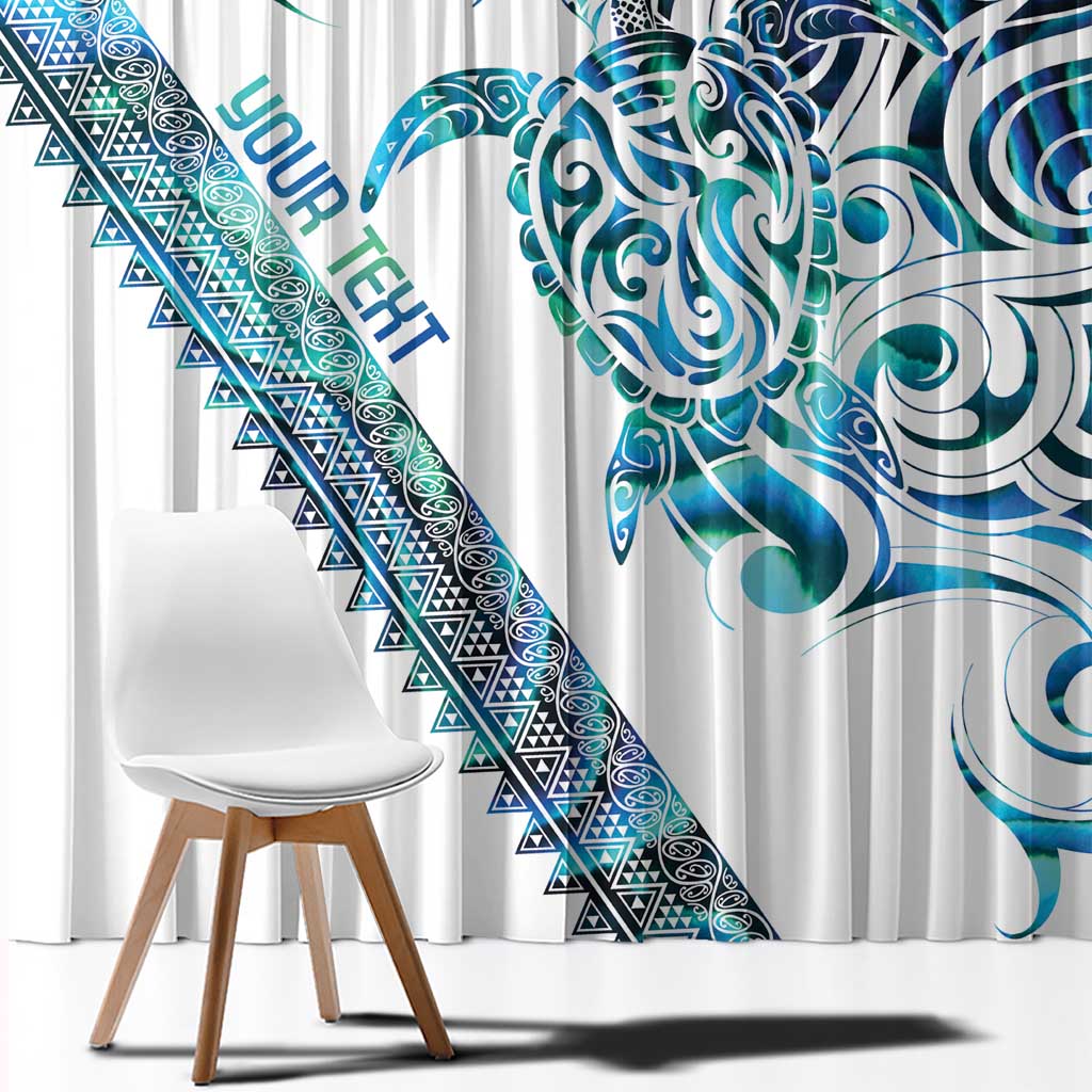 Kahui Whetu Paua shell Kowhaiwhai Taniko Personalised Window Curtain Turtle Tattoo Maori Tribal Style
