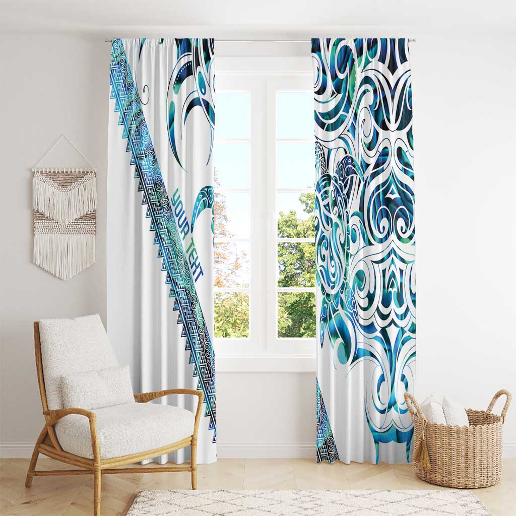 Kahui Whetu Paua shell Kowhaiwhai Taniko Personalised Window Curtain Turtle Tattoo Maori Tribal Style