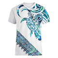 Kahui Whetu Paua shell Kowhaiwhai Taniko Personalised Women V-Neck T-Shirt Turtle Tattoo Maori Tribal Style