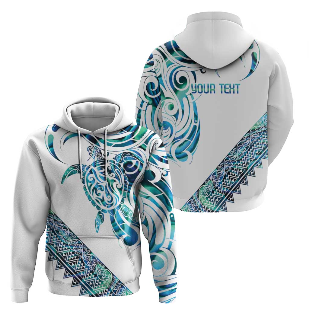 Kahui Whetu Paua shell Kowhaiwhai Taniko Personalised Zip Hoodie Turtle Tattoo Maori Tribal Style
