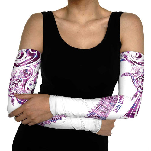 Mawhero Paua shell Kowhaiwhai Taniko Personalised Arm Sleeves Turtle Tattoo Maori Tribal Style