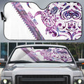 Mawhero Paua shell Kowhaiwhai Taniko Personalised Auto Sun Shade Turtle Tattoo Maori Tribal Style