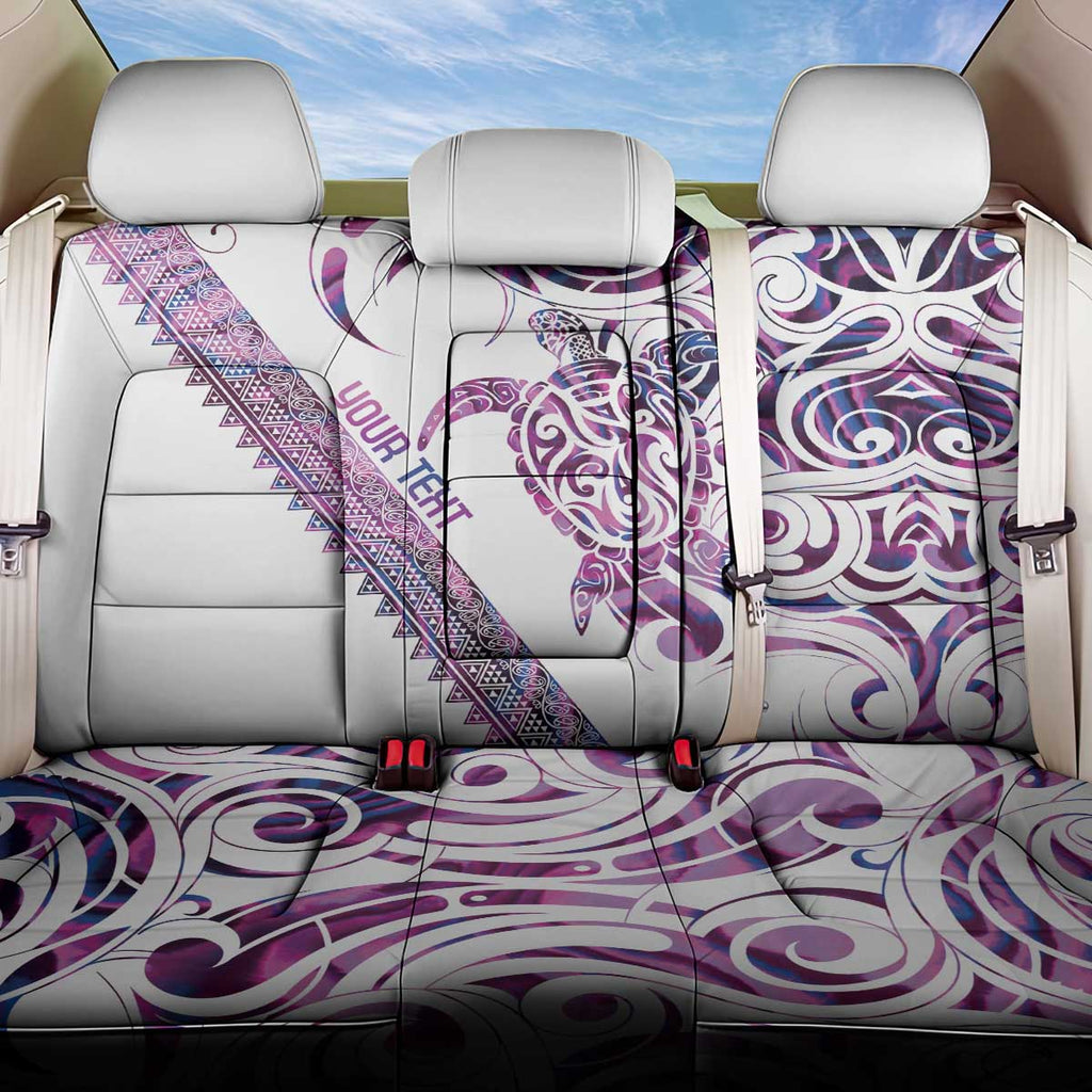 Mawhero Paua shell Kowhaiwhai Taniko Personalised Back Car Seat Cover Turtle Tattoo Maori Tribal Style