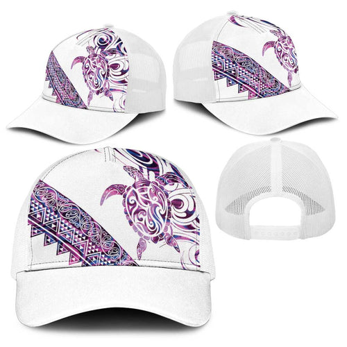 Mawhero Paua shell Kowhaiwhai Taniko Baseball Net Cap Turtle Tattoo Maori Tribal Style