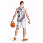 Mawhero Paua shell Kowhaiwhai Taniko Personalised Basketball Jersey Turtle Tattoo Maori Tribal Style