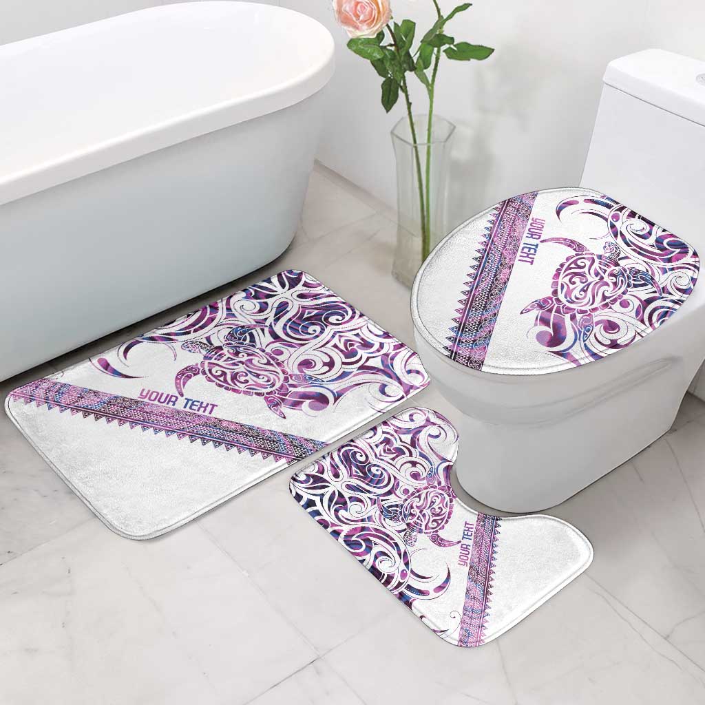 Mawhero Paua shell Kowhaiwhai Taniko Personalised Bathroom Set Turtle Tattoo Maori Tribal Style