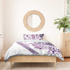Mawhero Paua shell Kowhaiwhai Taniko Personalised Bedding Set Turtle Tattoo Maori Tribal Style