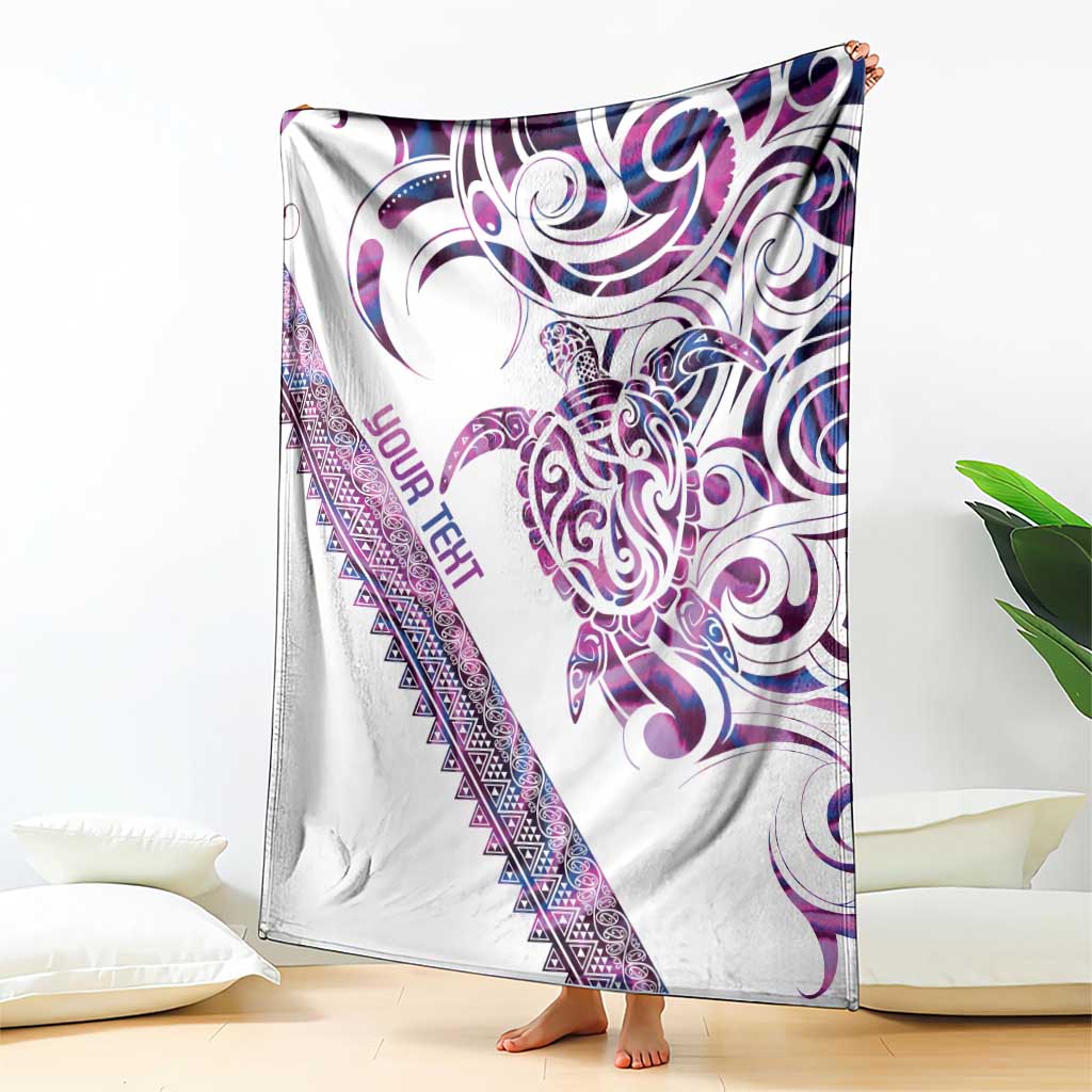 Mawhero Paua shell Kowhaiwhai Taniko Personalised Blanket Turtle Tattoo Maori Tribal Style