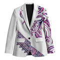 Mawhero Paua shell Kowhaiwhai Taniko Personalised Blazer Turtle Tattoo Maori Tribal Style