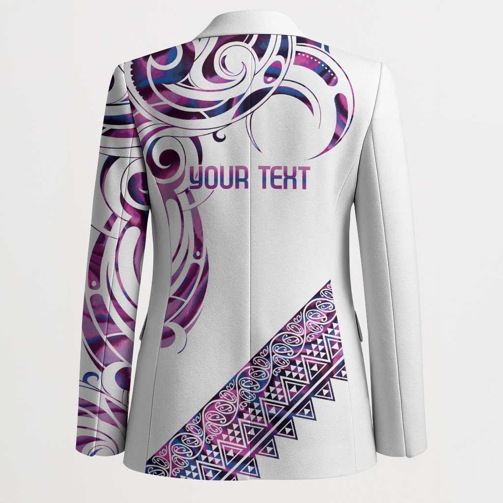 Mawhero Paua shell Kowhaiwhai Taniko Personalised Blazer Turtle Tattoo Maori Tribal Style