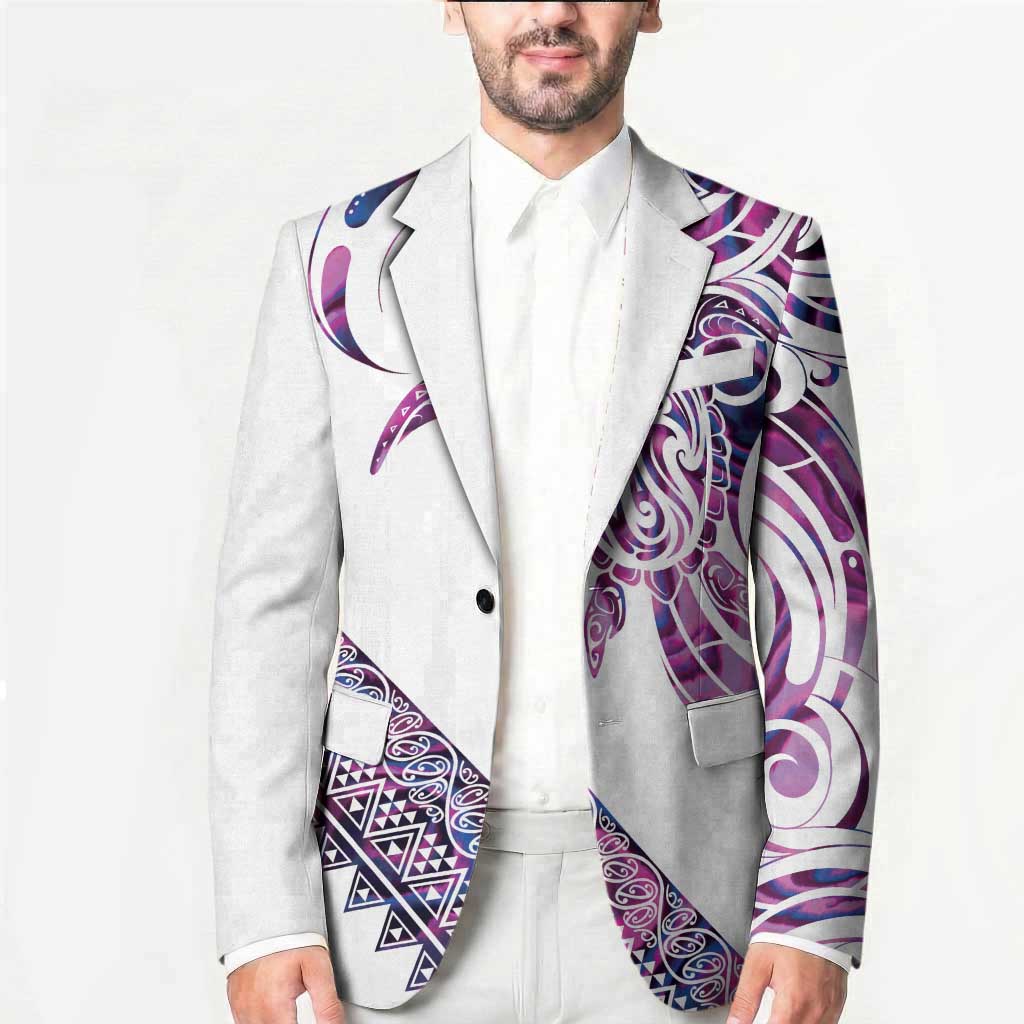 Mawhero Paua shell Kowhaiwhai Taniko Personalised Blazer Turtle Tattoo Maori Tribal Style