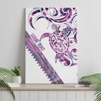 Mawhero Paua shell Kowhaiwhai Taniko Personalised Canvas Wall Art Turtle Tattoo Maori Tribal Style