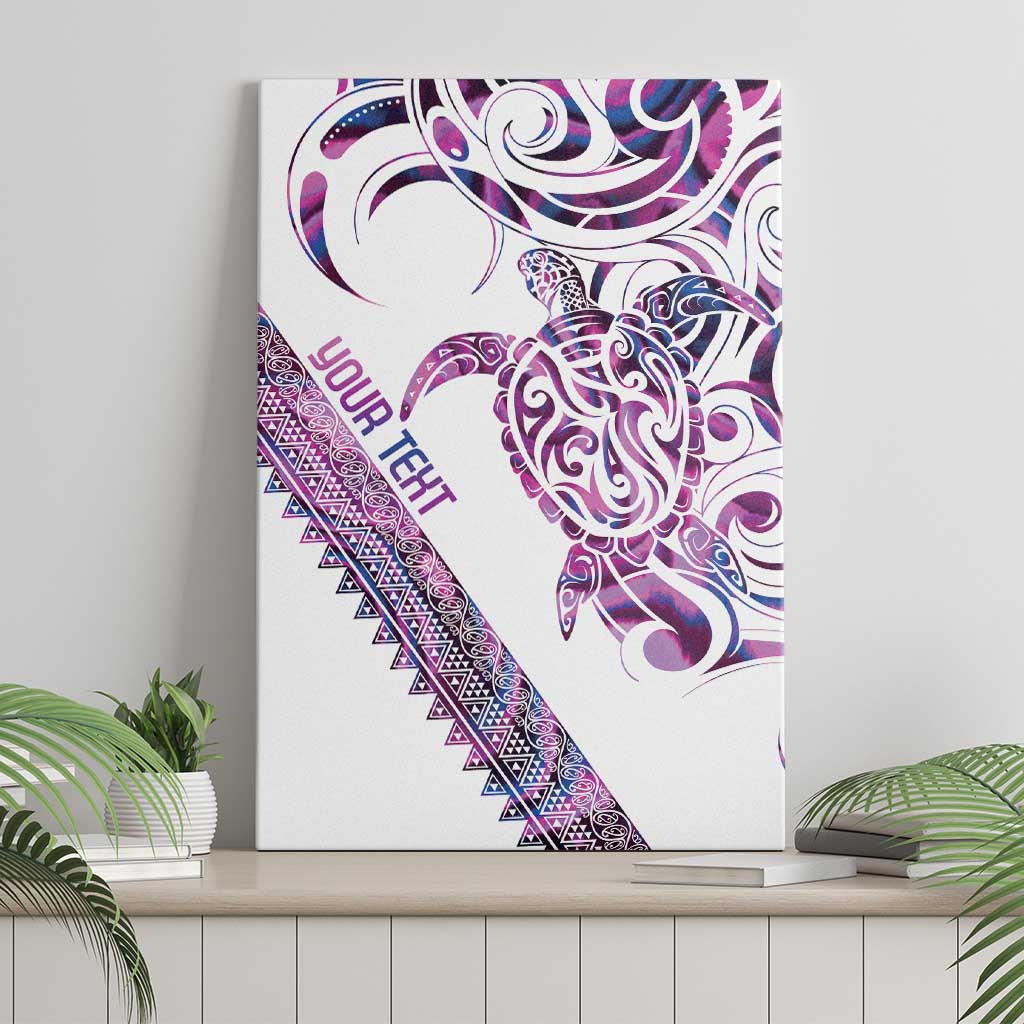 Mawhero Paua shell Kowhaiwhai Taniko Personalised Canvas Wall Art Turtle Tattoo Maori Tribal Style