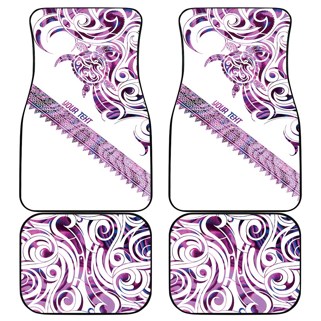 Mawhero Paua shell Kowhaiwhai Taniko Personalised Car Mats Turtle Tattoo Maori Tribal Style