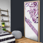 Mawhero Paua shell Kowhaiwhai Taniko Personalised Door Cover Turtle Tattoo Maori Tribal Style