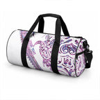 Mawhero Paua shell Kowhaiwhai Taniko Personalised Duffle Bag Turtle Tattoo Maori Tribal Style