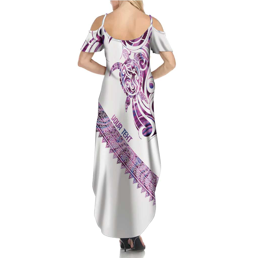Mawhero Paua shell Kowhaiwhai Taniko Personalised Family Matching Summer Maxi Dress and Hawaiian Shirt Turtle Tattoo Maori Tribal Style