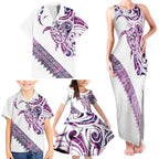 Mawhero Paua shell Kowhaiwhai Taniko Personalised Family Matching Tank Maxi Dress and Hawaiian Shirt Turtle Tattoo Maori Tribal Style