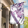 Mawhero Paua shell Kowhaiwhai Taniko Personalised Garden Flag Turtle Tattoo Maori Tribal Style
