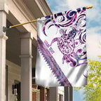 Mawhero Paua shell Kowhaiwhai Taniko Personalised Garden Flag Turtle Tattoo Maori Tribal Style