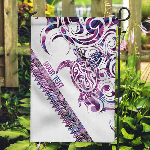 Mawhero Paua shell Kowhaiwhai Taniko Personalised Garden Flag Turtle Tattoo Maori Tribal Style