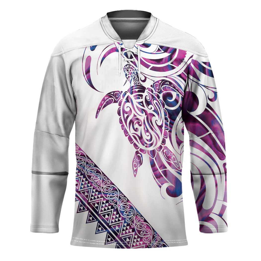 Mawhero Paua shell Kowhaiwhai Taniko Personalised Hockey Jersey Turtle Tattoo Maori Tribal Style