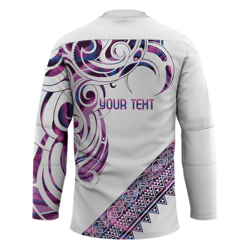 Mawhero Paua shell Kowhaiwhai Taniko Personalised Hockey Jersey Turtle Tattoo Maori Tribal Style