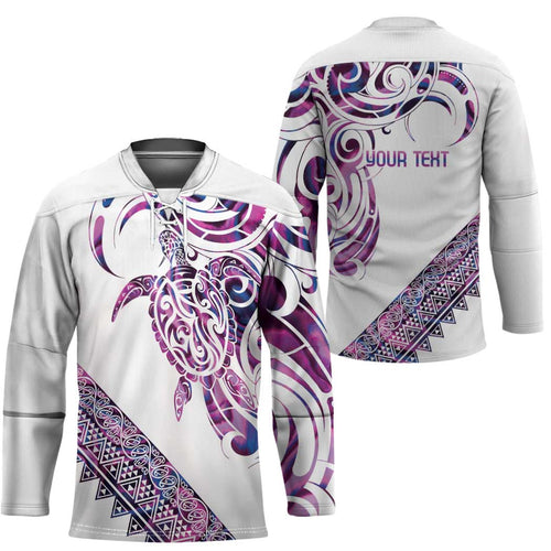Mawhero Paua shell Kowhaiwhai Taniko Personalised Hockey Jersey Turtle Tattoo Maori Tribal Style