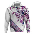 Mawhero Paua shell Kowhaiwhai Taniko Personalised Hoodie Turtle Tattoo Maori Tribal Style