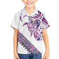 Mawhero Paua shell Kowhaiwhai Taniko Personalised Kid Hawaiian Shirt Turtle Tattoo Maori Tribal Style