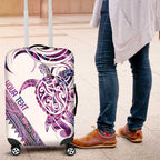 Mawhero Paua shell Kowhaiwhai Taniko Personalised Luggage Cover Turtle Tattoo Maori Tribal Style
