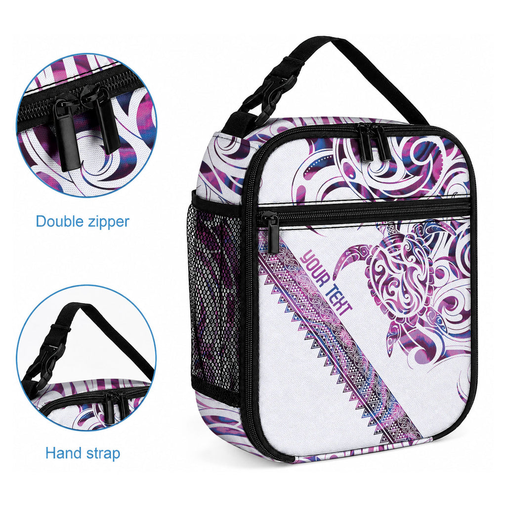 Mawhero Paua shell Kowhaiwhai Taniko Personalised Lunch Bag Turtle Tattoo Maori Tribal Style