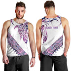 Mawhero Paua shell Kowhaiwhai Taniko Personalised Men Tank Top Turtle Tattoo Maori Tribal Style